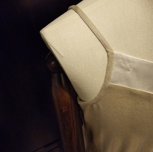 Frette New w/Tags Spring 2024 Long  Nightgown Pajamas Beige/ White Satin - Picture 5 of 12